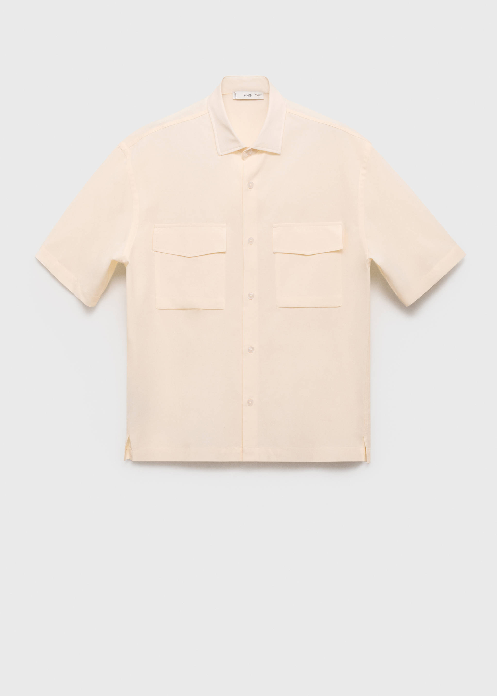 Хлопковая рубашка regular fit с карманом - Изделие без модели
