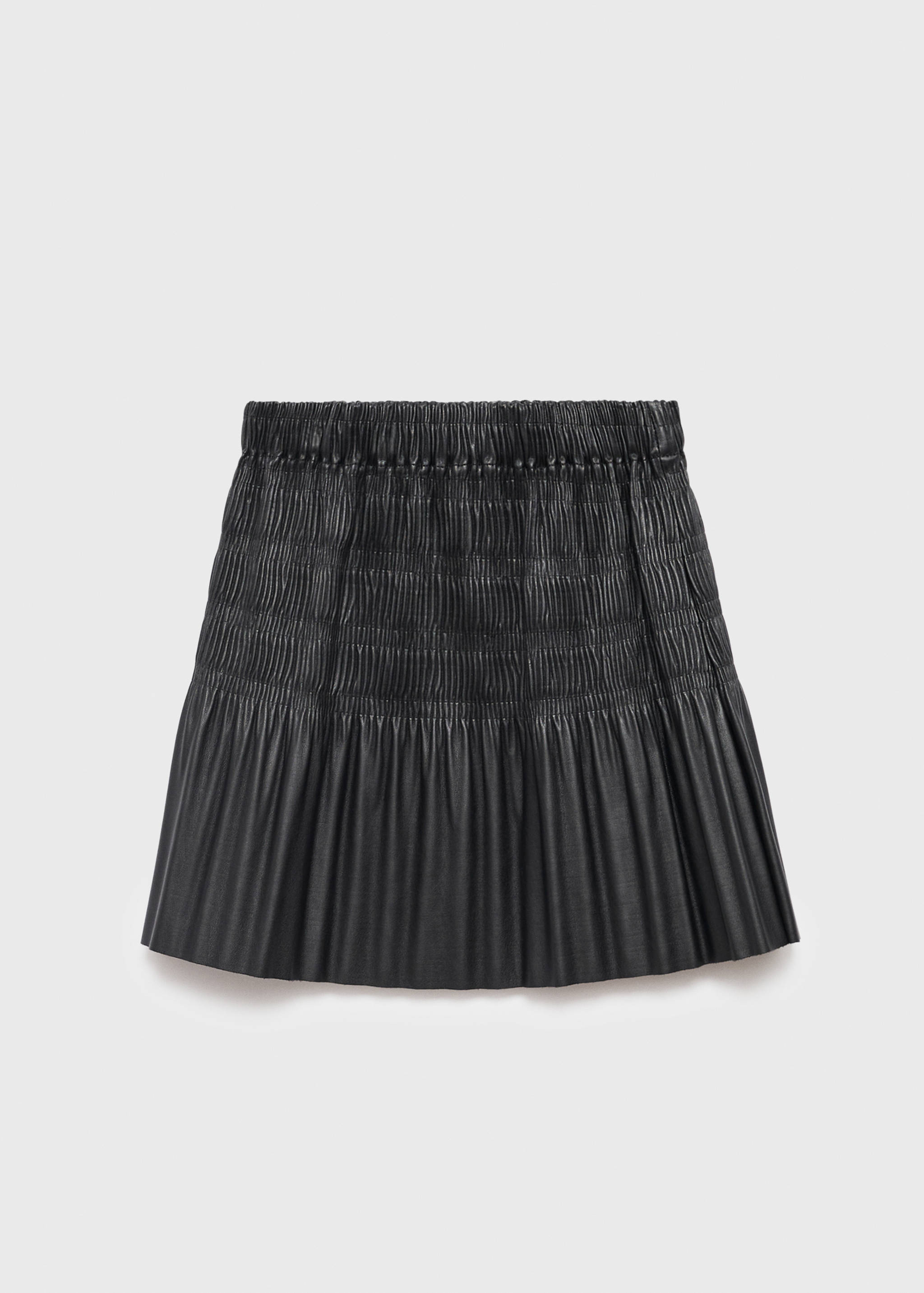 Pleated leather-effect skirt - Article without model