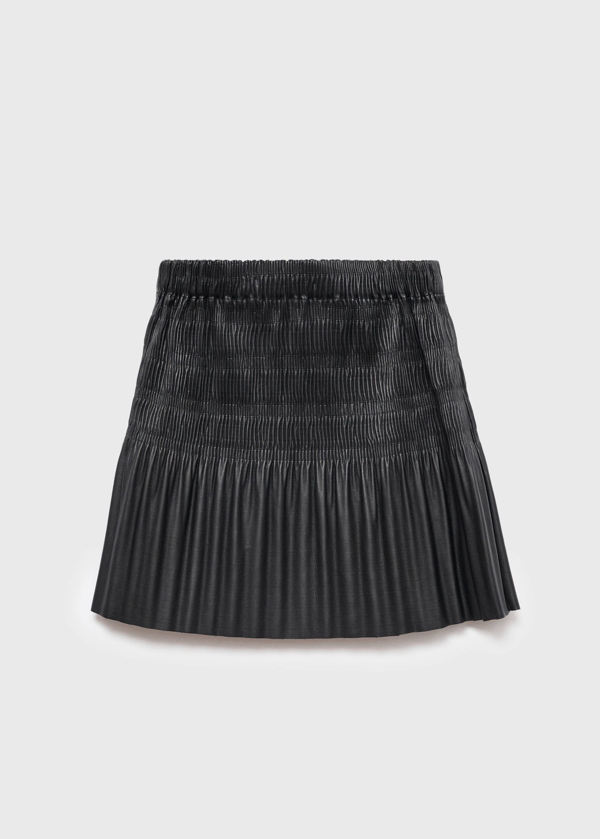 Pleated leather-effect skirt - Reverse of the article