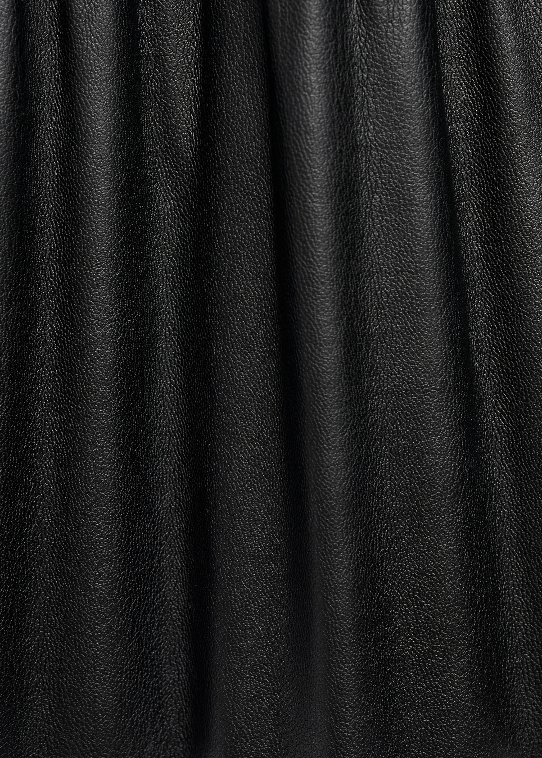 Pleated leather-effect skirt - Details of the article 0
