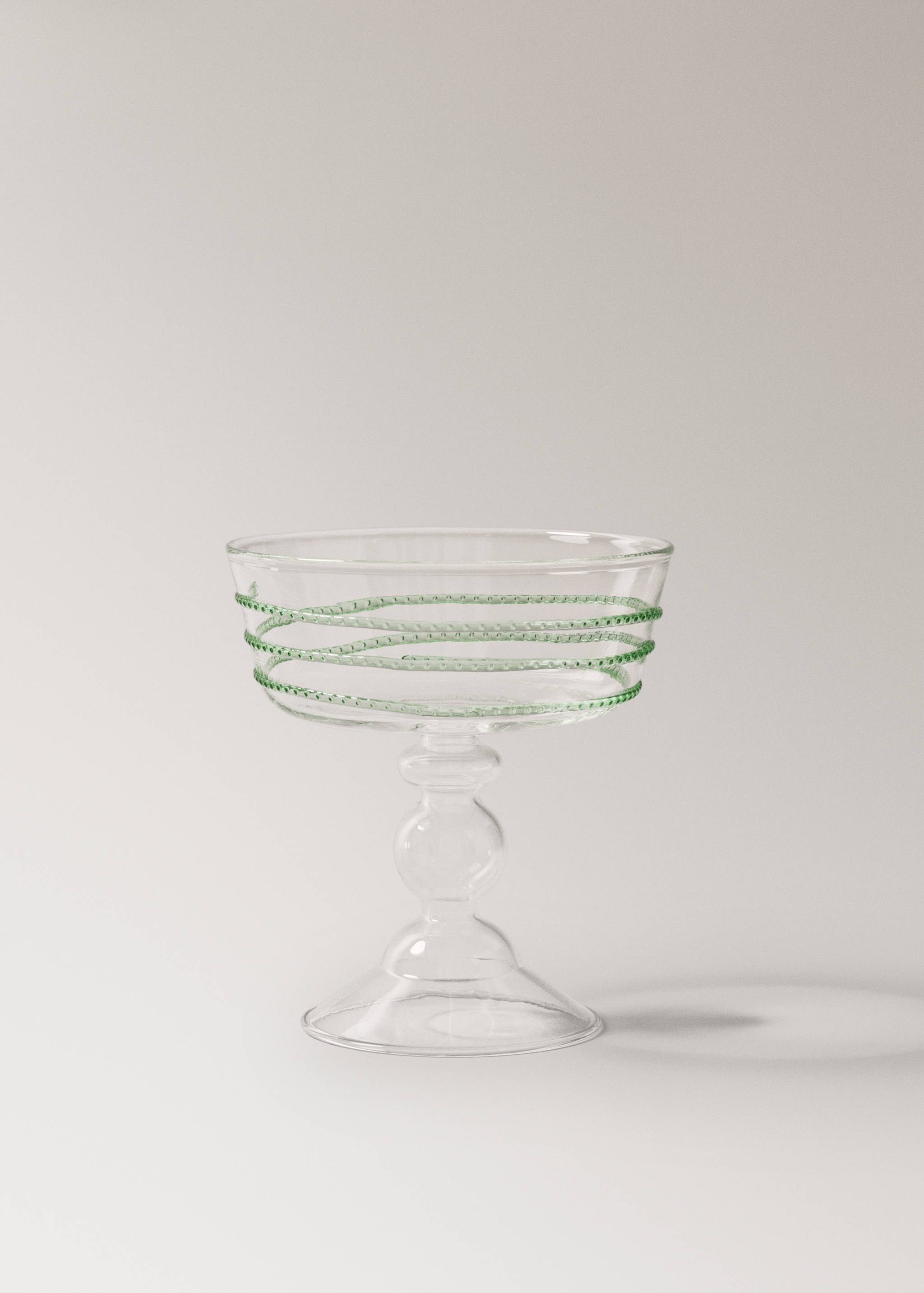 Borosilicate ice cream glass with spiral relief - Article without model