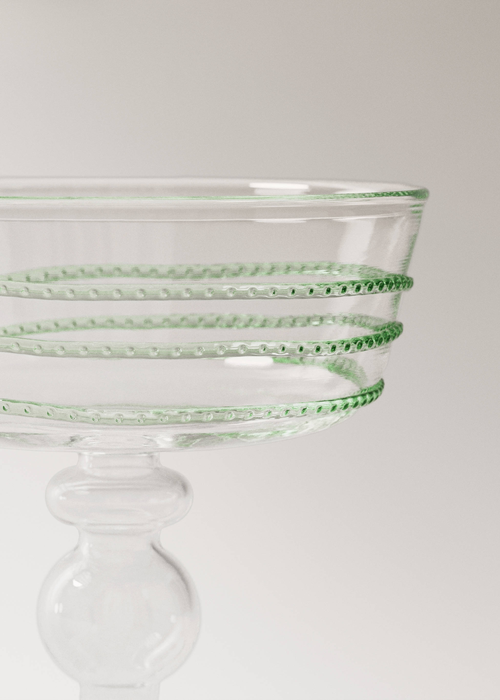 Borosilicate ice cream glass with spiral relief - Details of the article 1