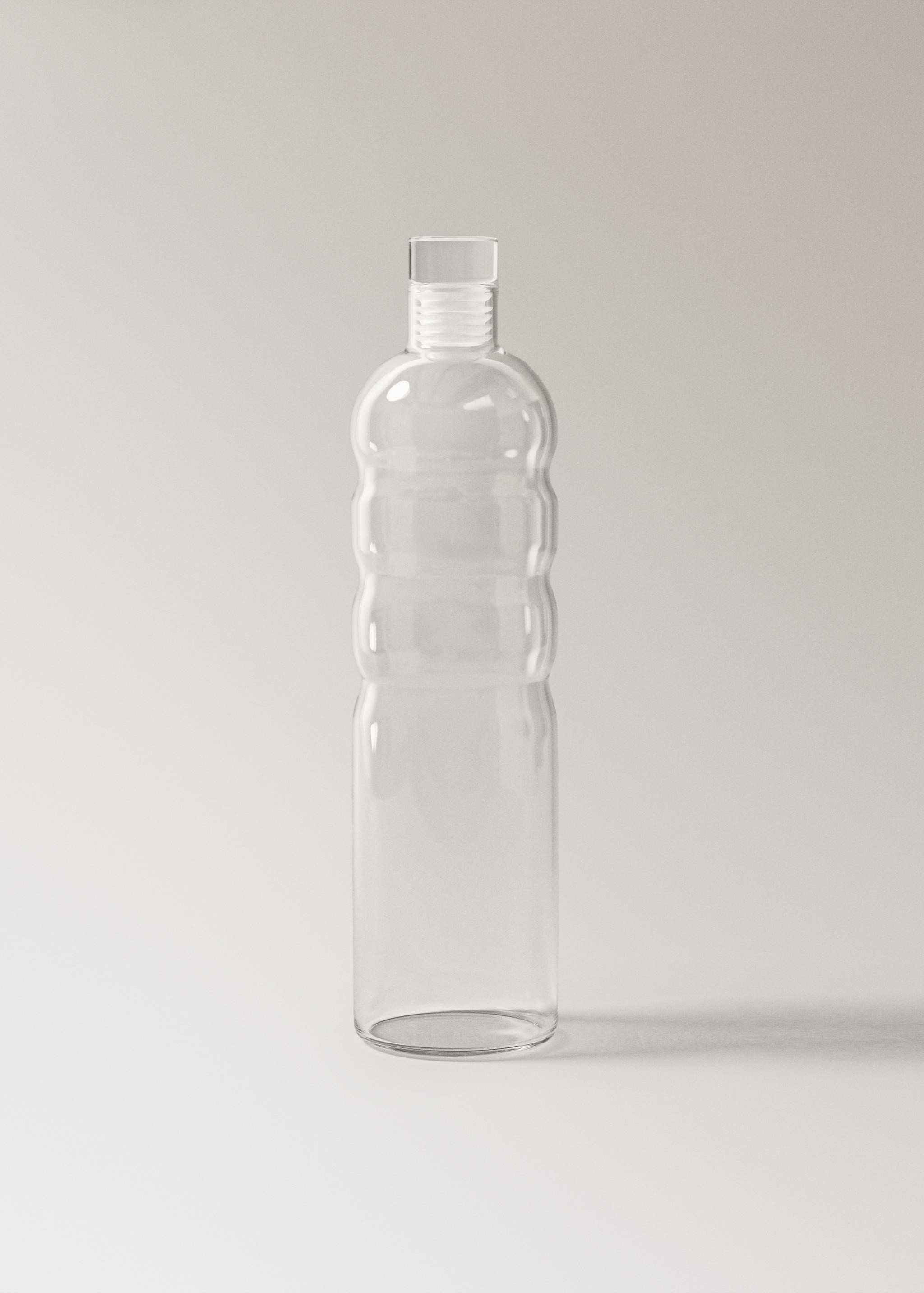 Borosilicate jar with wave design and lid - Article without model