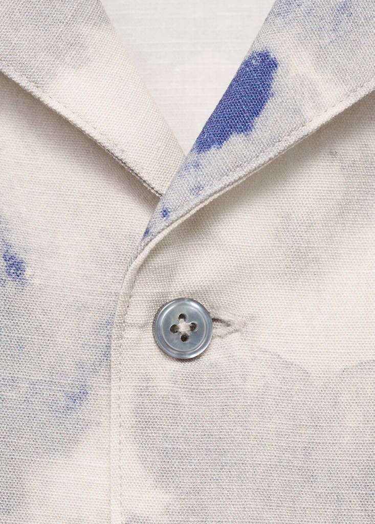 Printed bowling shirt — Light/Pastel Grey