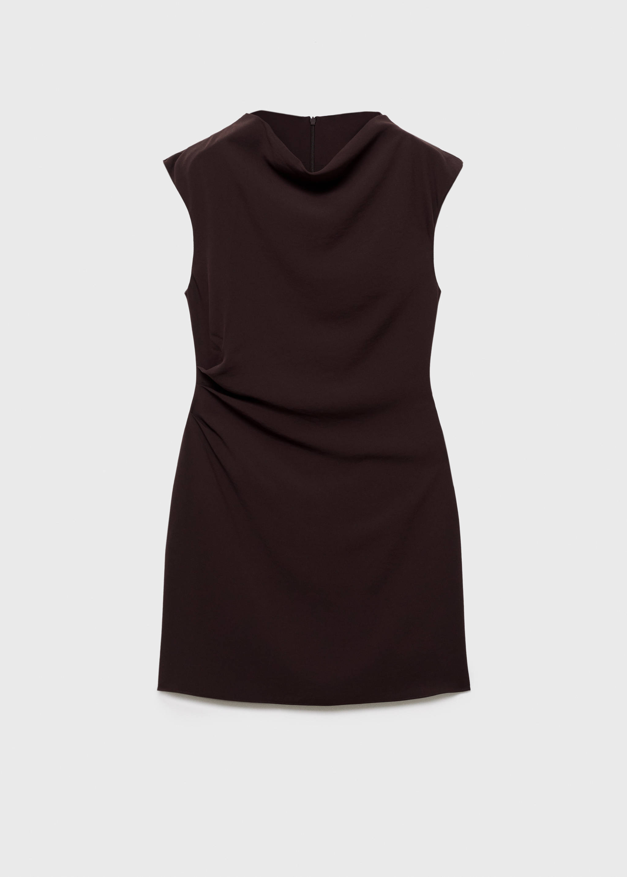 Ruched dress with draped neckline - Article without model