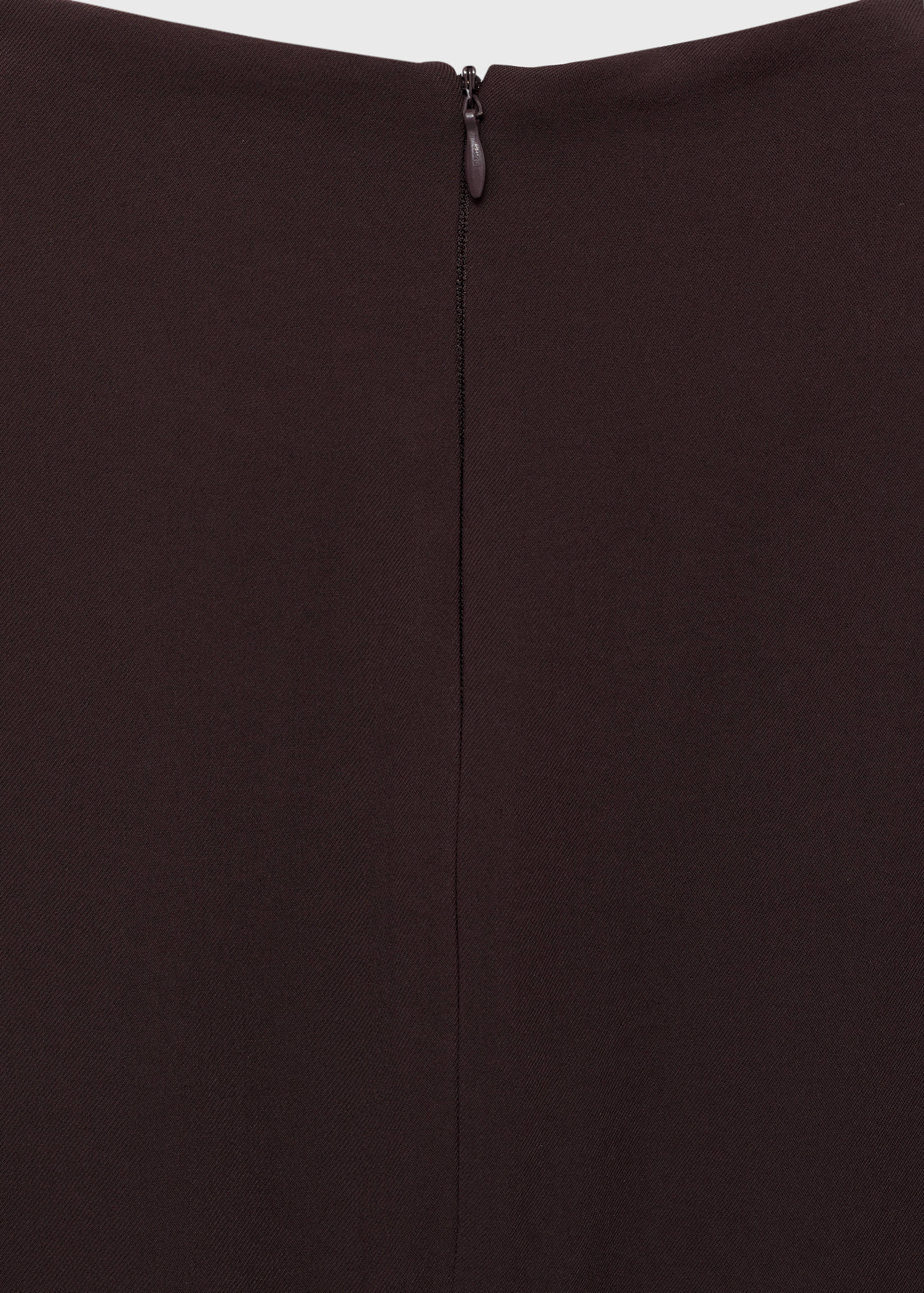 Ruched dress with draped neckline - Details of the article 0