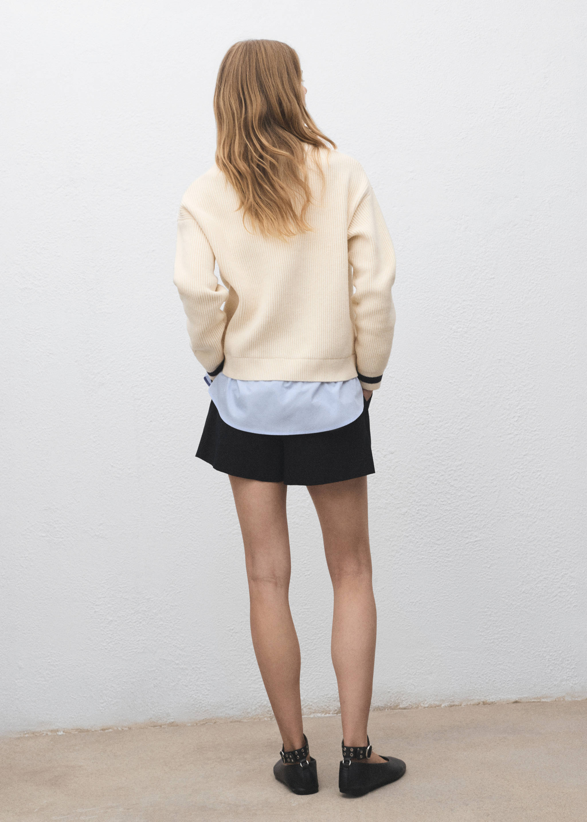 Combined shirt sweater - Reverse of the article