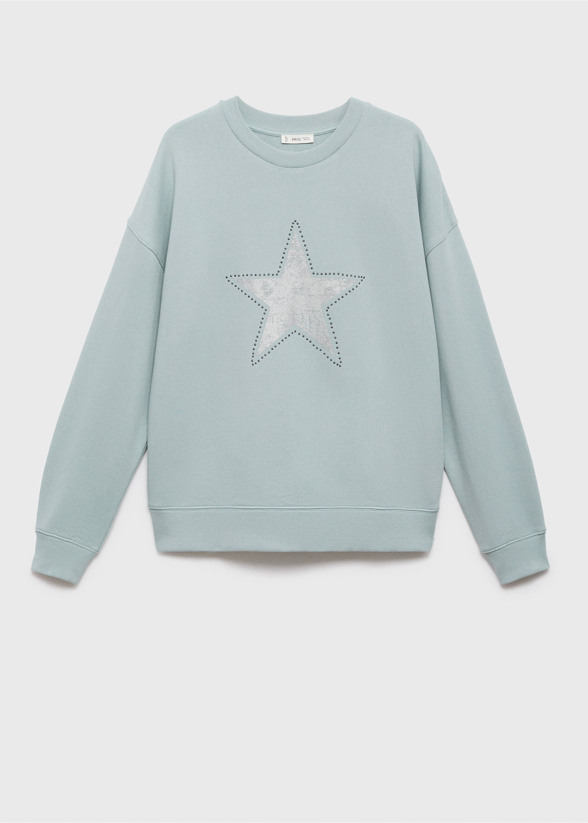 Star-studded sweatshirt - Article without model, Green. Ref: 17074776-00.