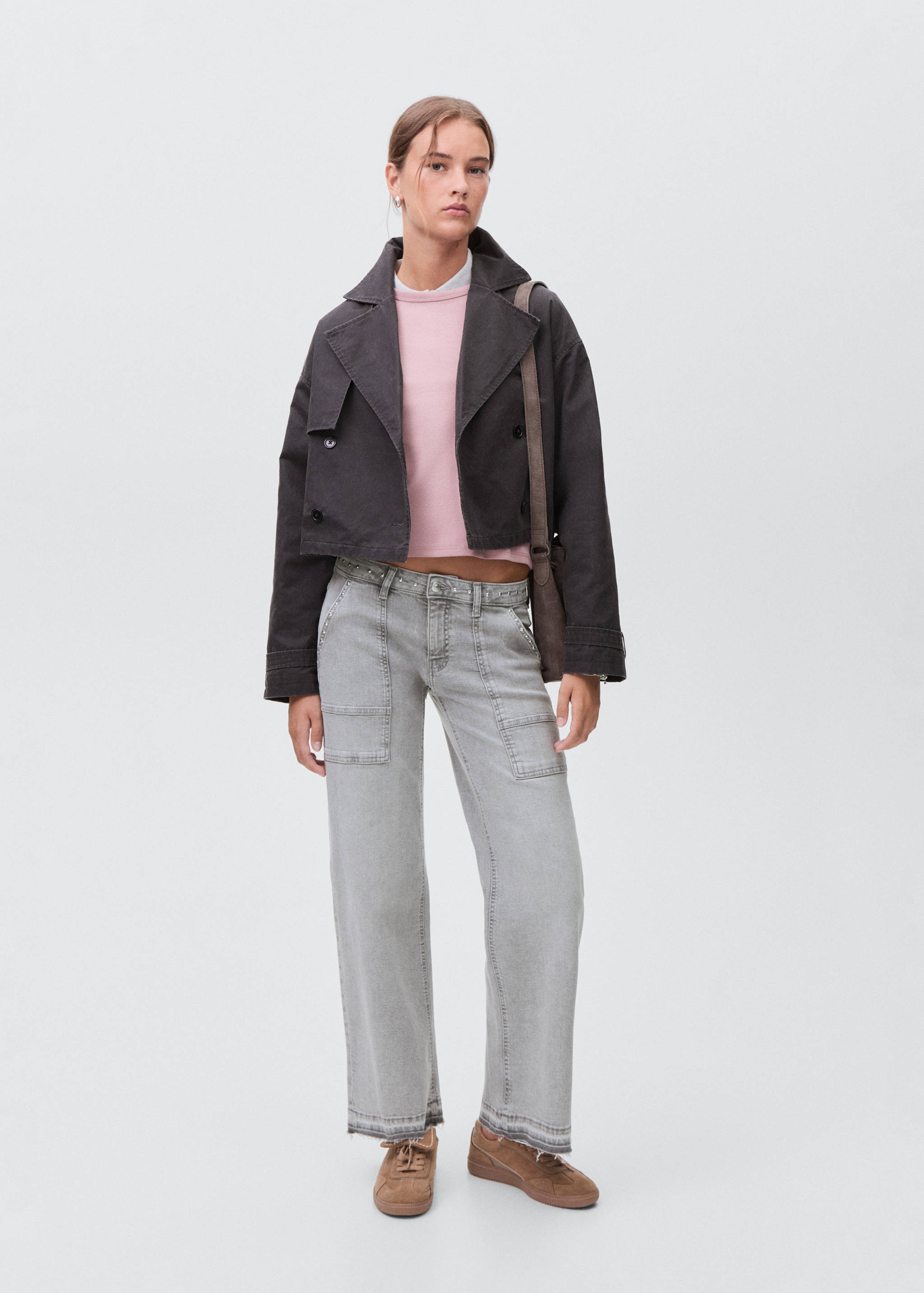 Jeans culotte tachuelas - Plano general