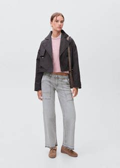 Studded culotte jeans — Denim Grey 3