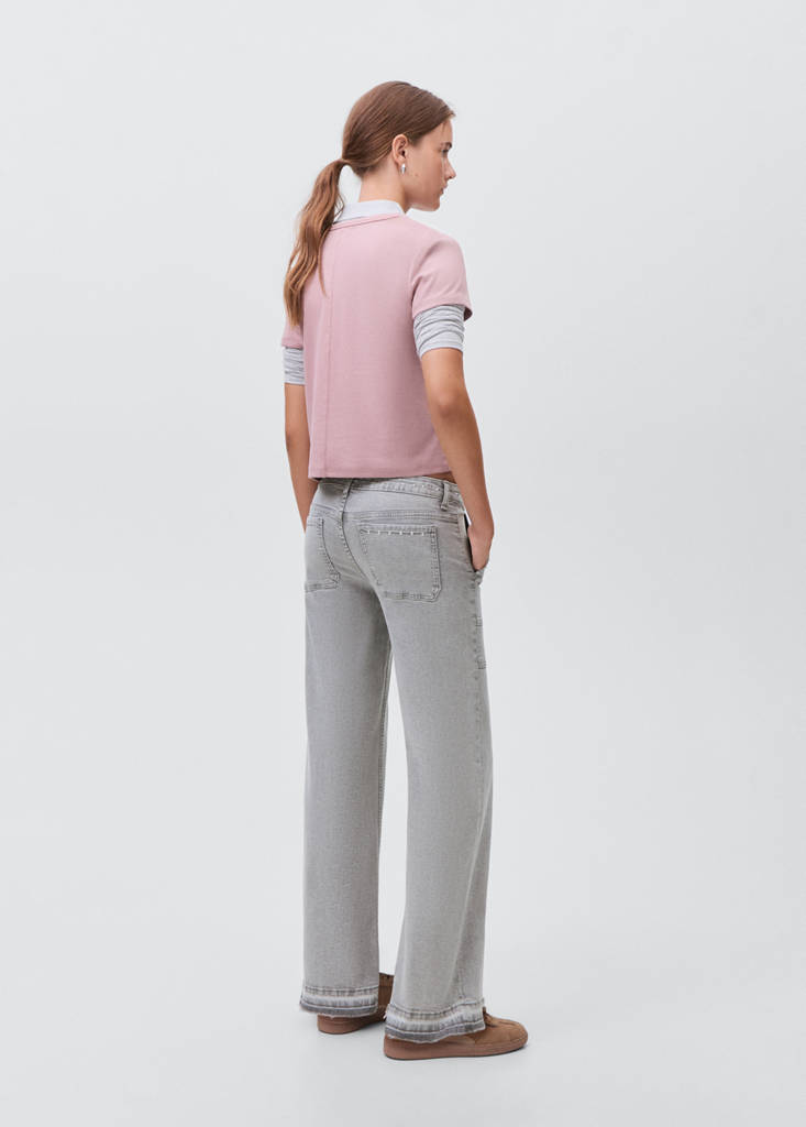 Studded culotte jeans — Denim Grey