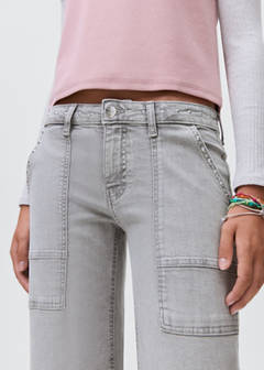 Studded culotte jeans — Denim Grey 6