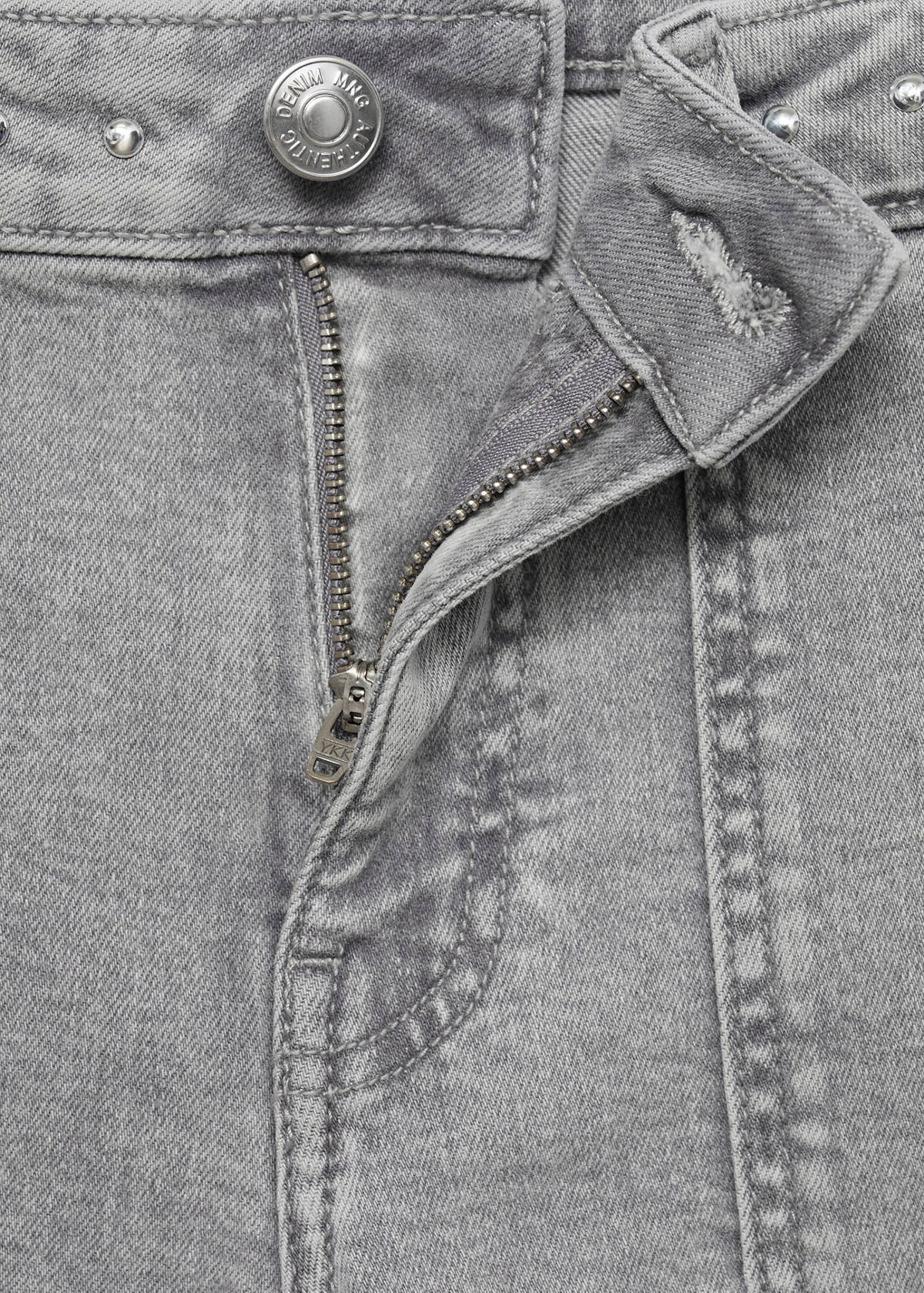 Studded culotte jeans — Denim Grey