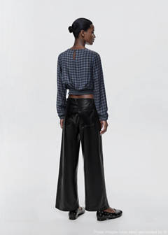 Studded leather-effect trousers — Black 6