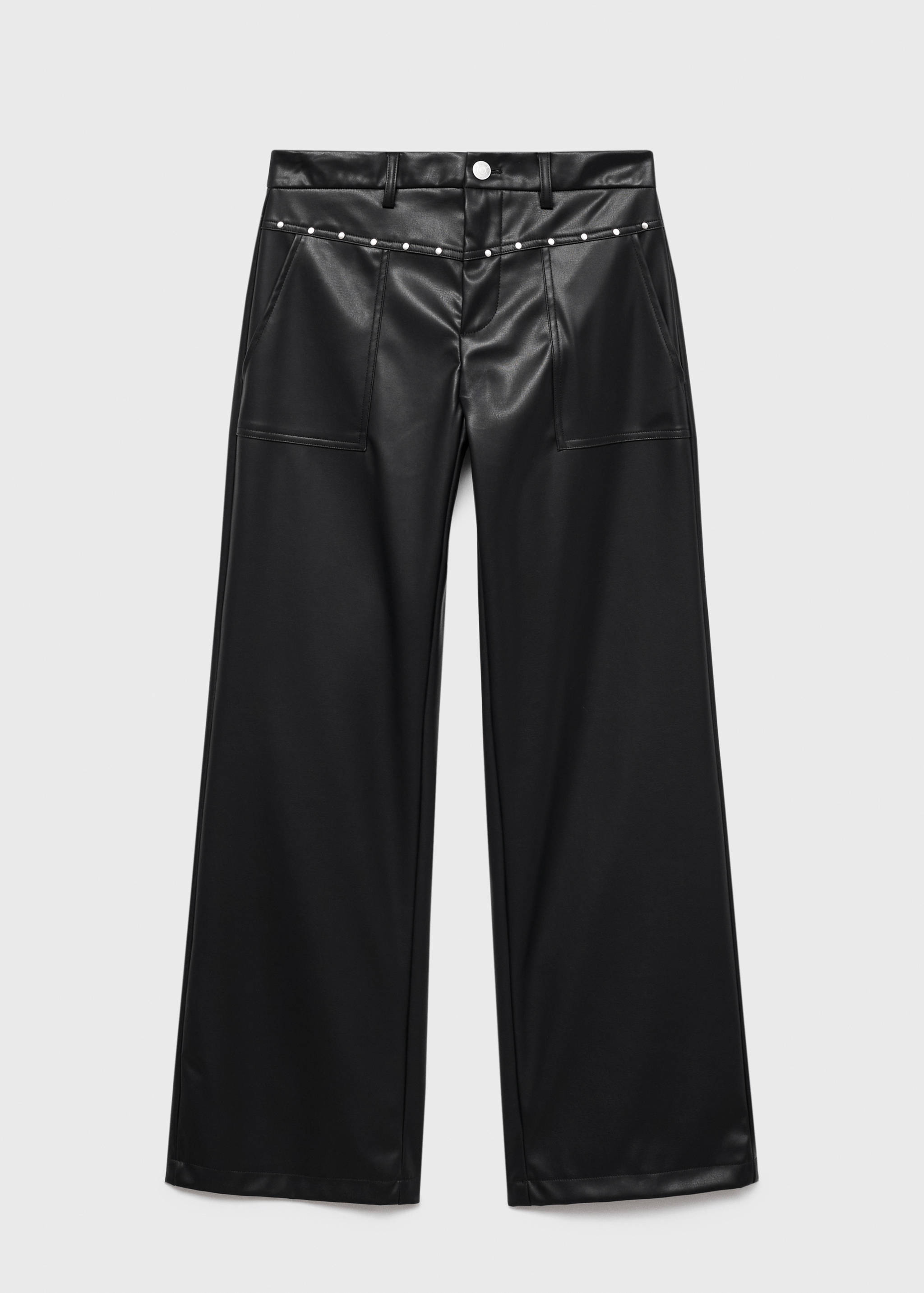 Studded leather-effect pants - Article without model