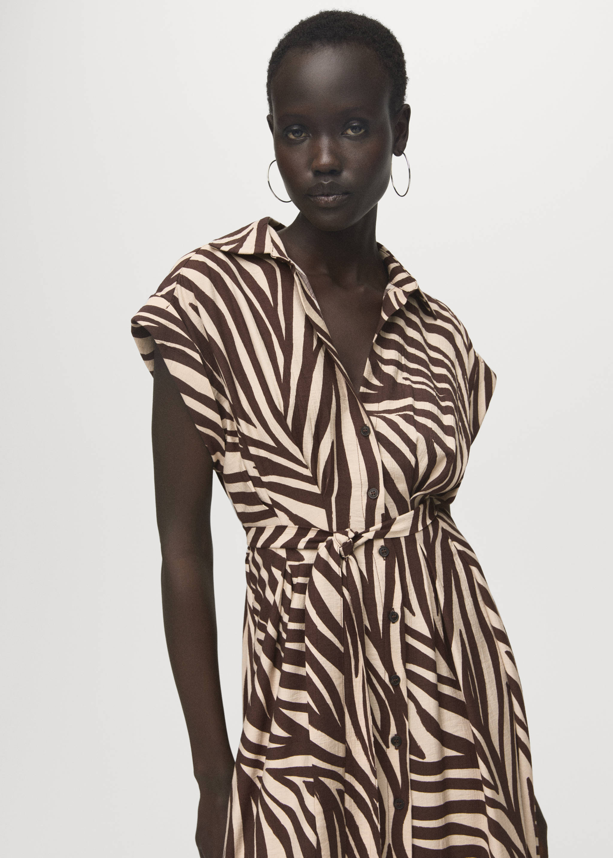 Košilové šaty s potiskem - Náhled ve středové rovině