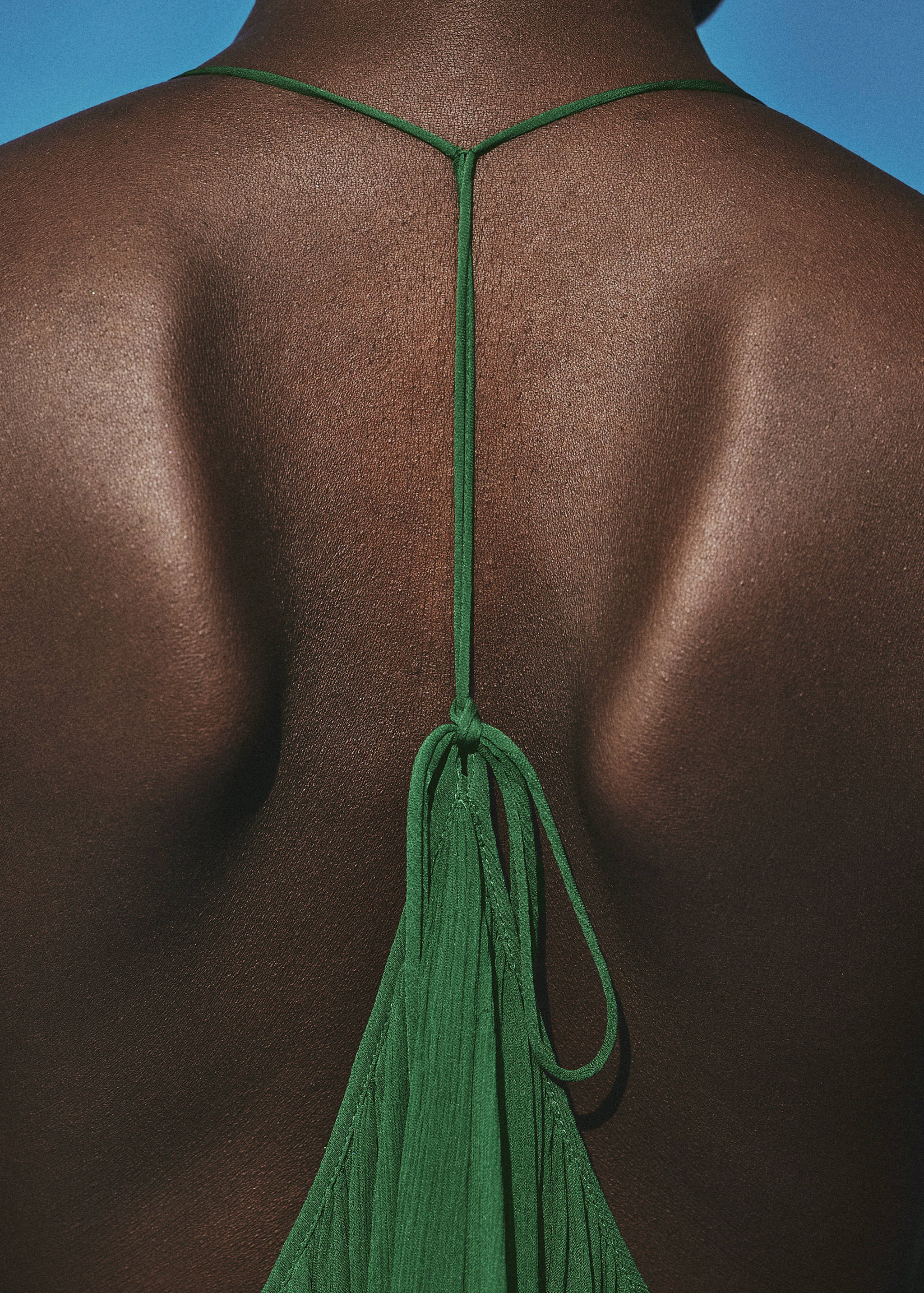 Top with pleated back neckline - Details of the article 2