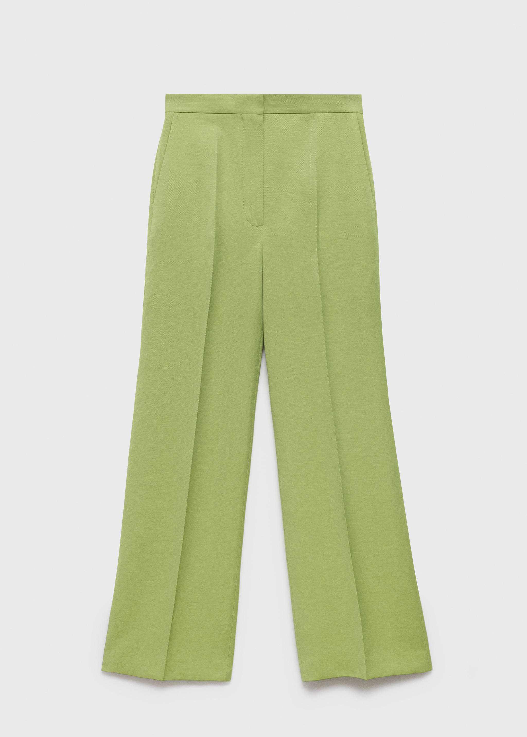Straight-fit linen-blend suit pants - Article without model