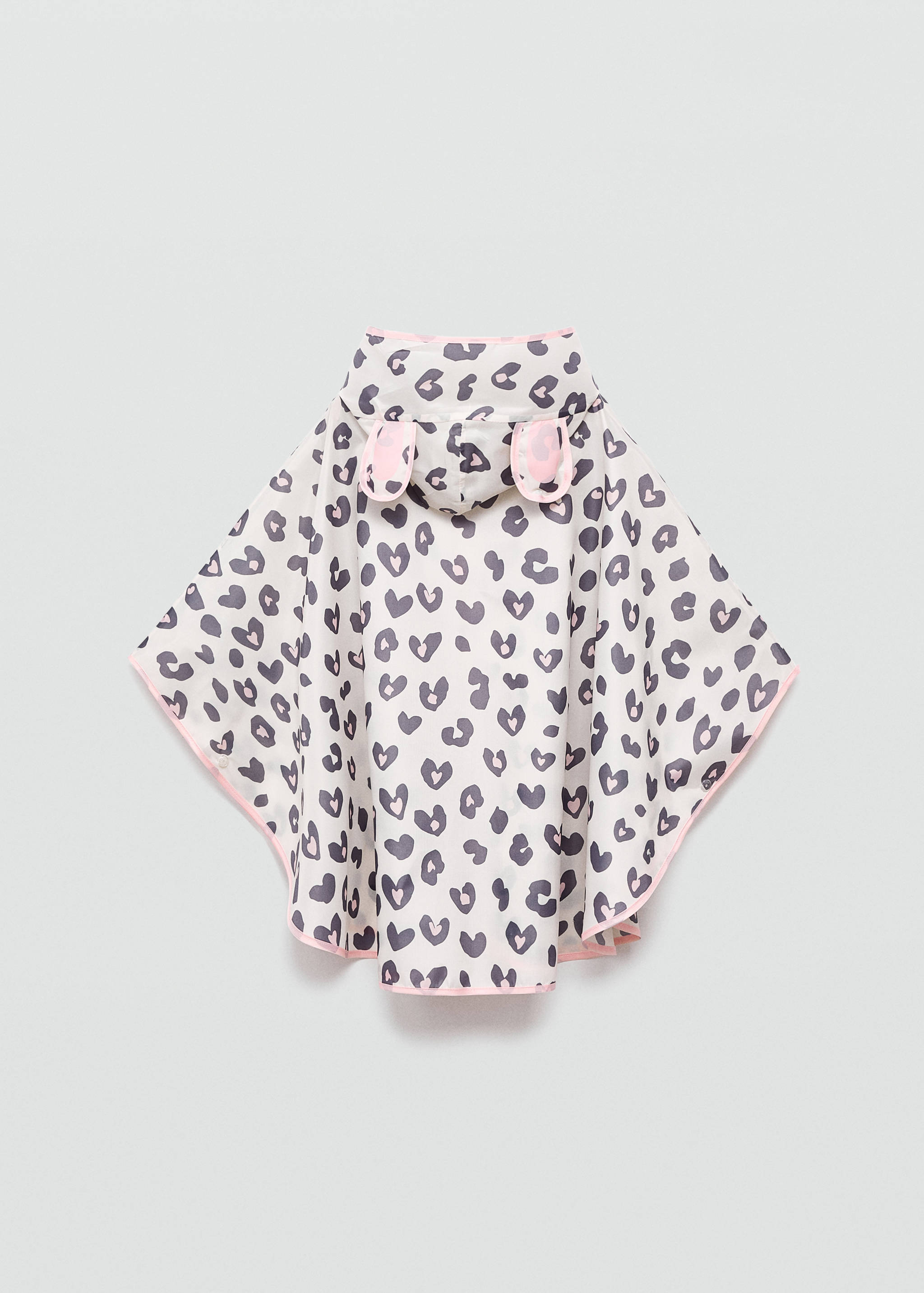 Leopard-print raincoat with little ears - Medium plane