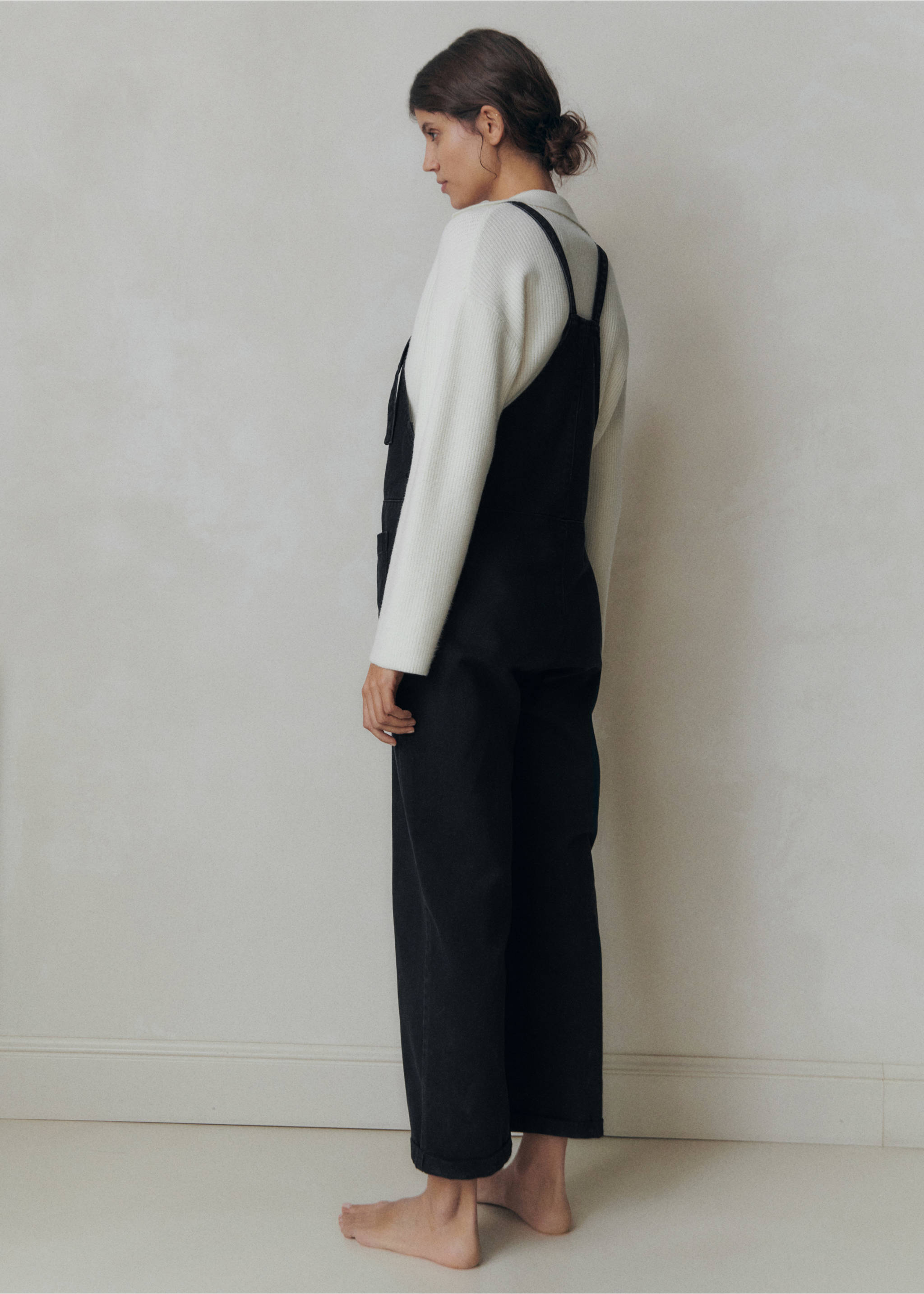 Salopette petomum - Verso de l’article, Black denim. Ref: 17075145-00.