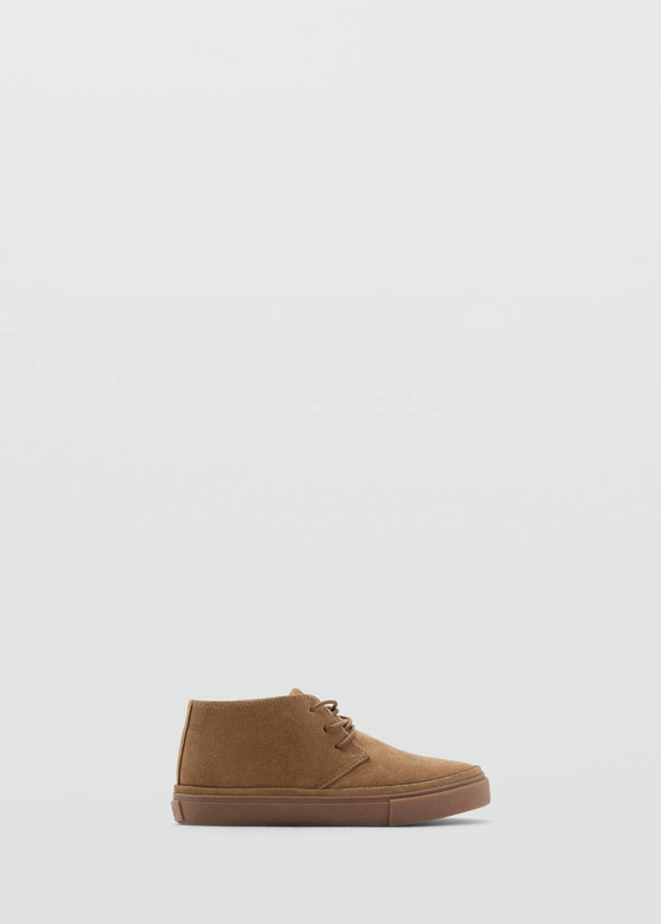 Lace-up leather shoes — Sand