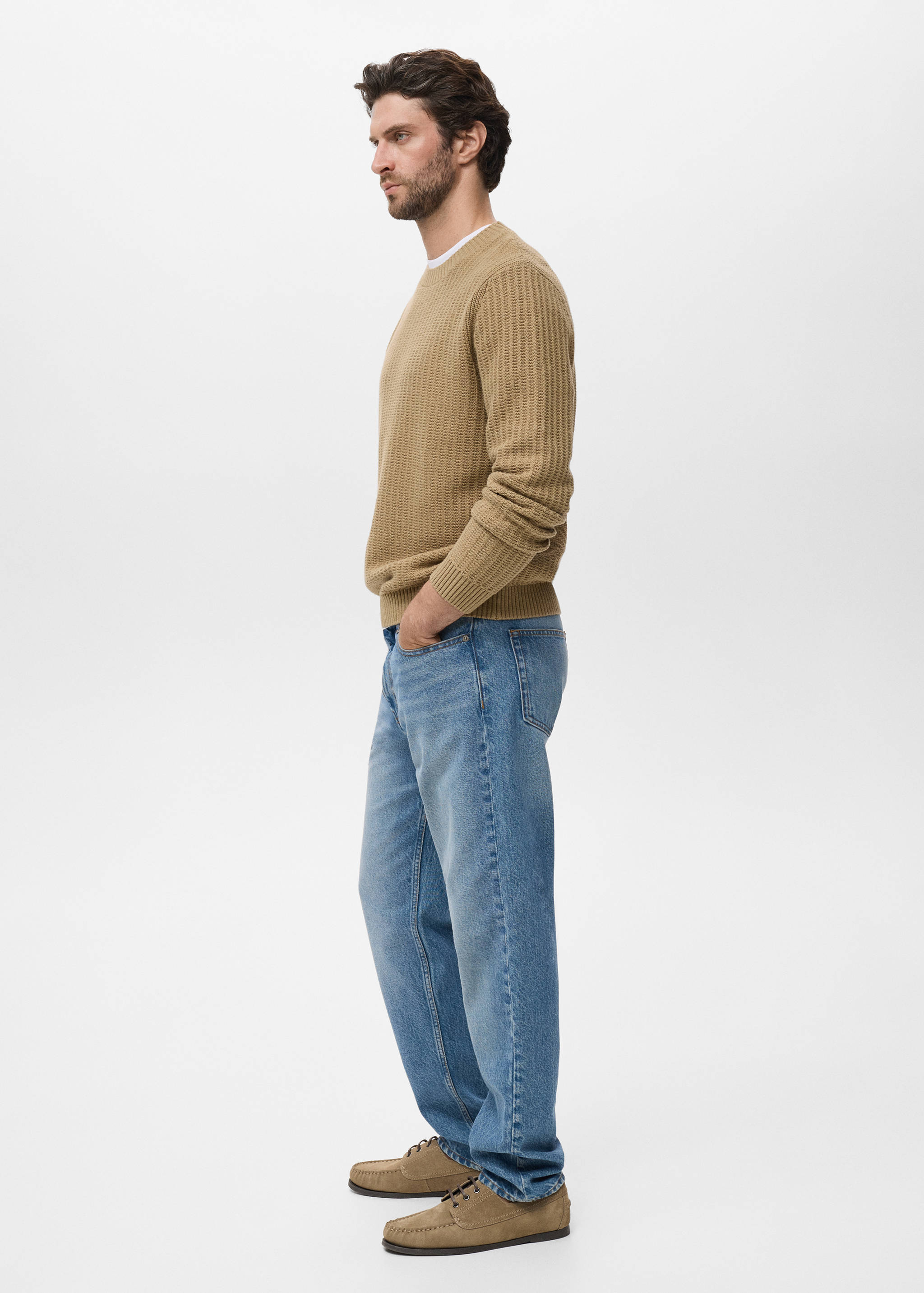 100%纯棉结构T恤 - null