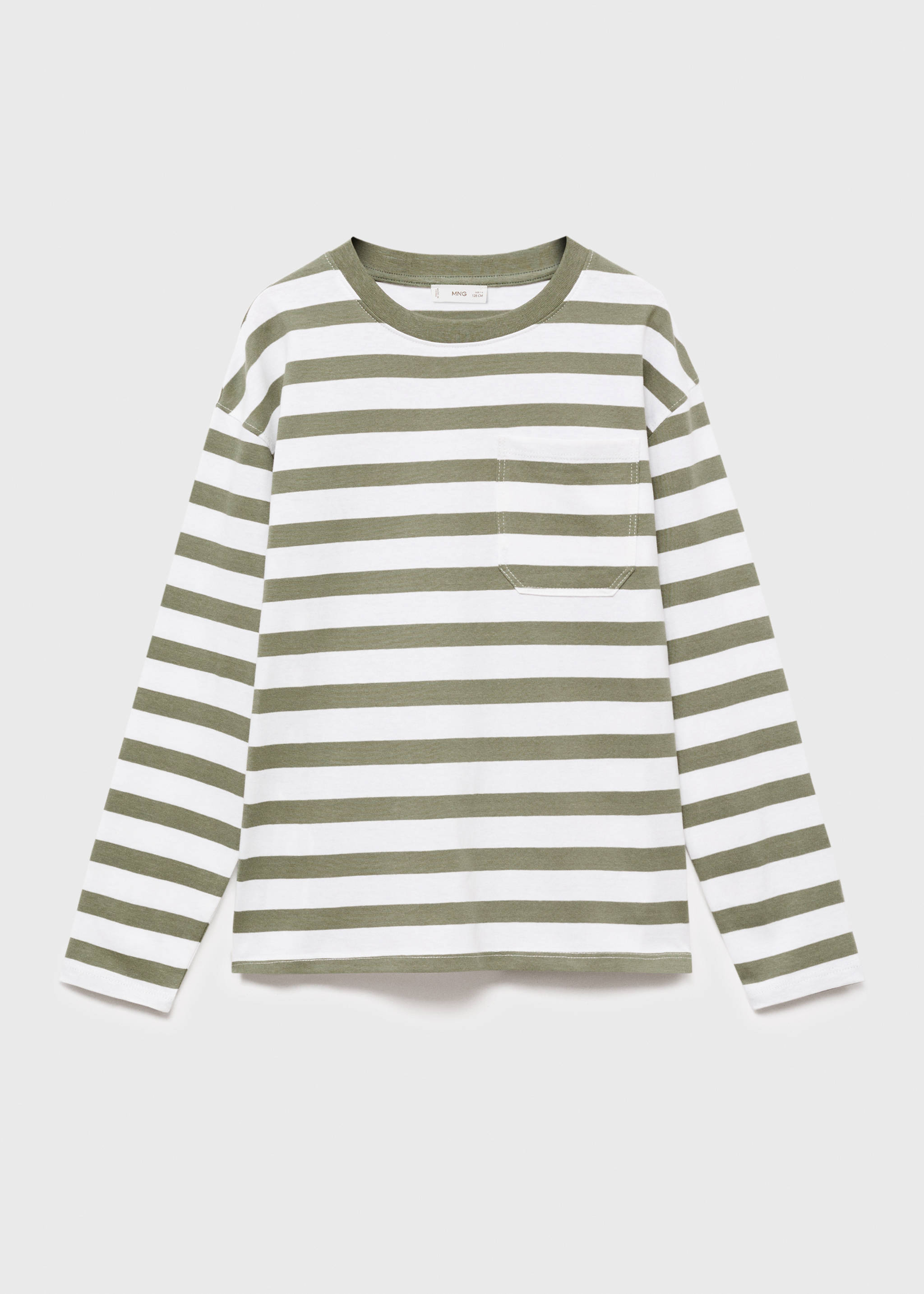 Chest-pocket striped T-shirt - Article without model