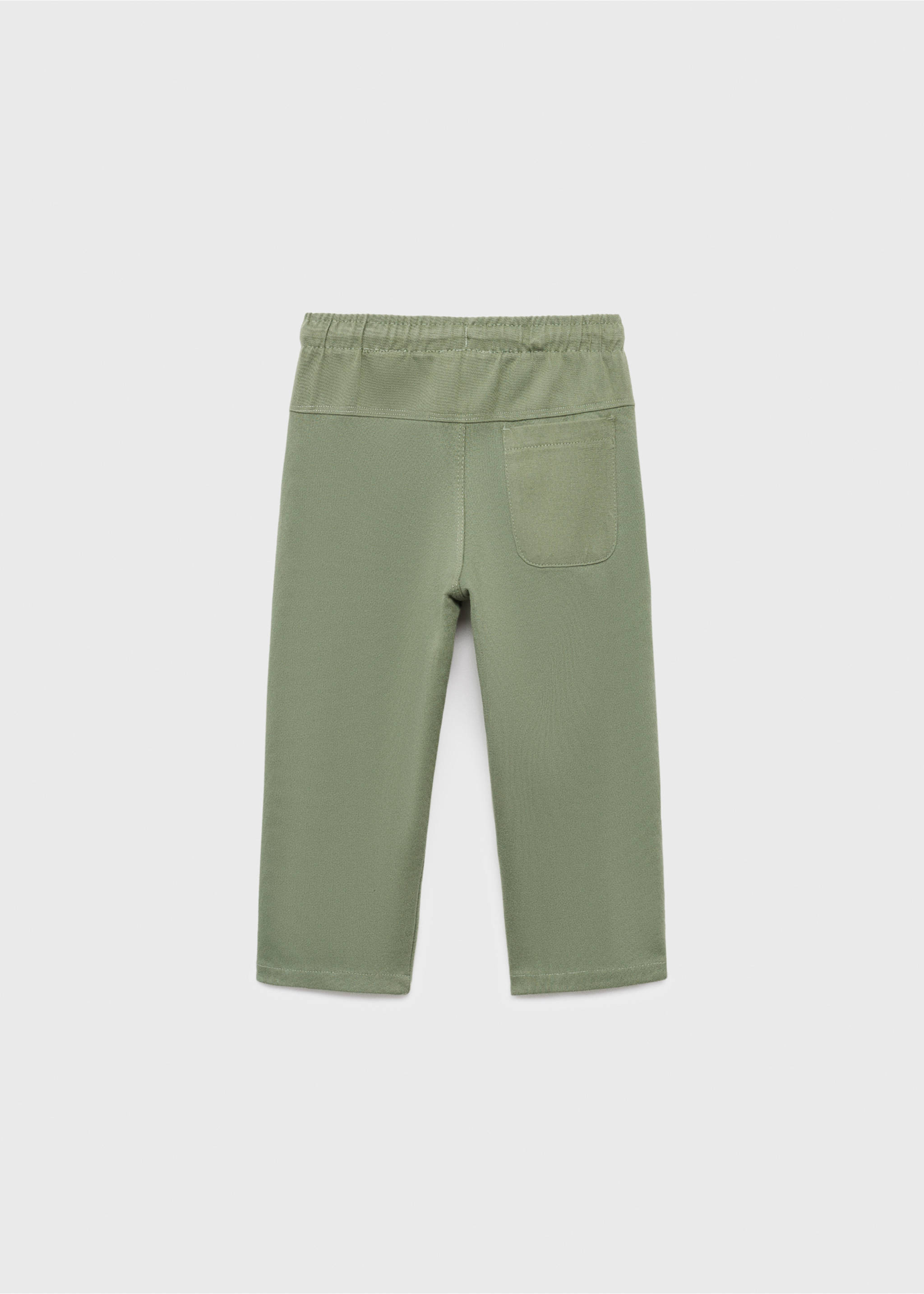 Cotton drawstring joggers - Reverse of the article, Green. Ref: 17075153-00.