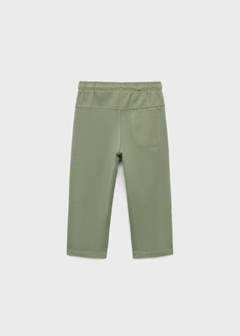 Cotton drawstring joggers — Green 5