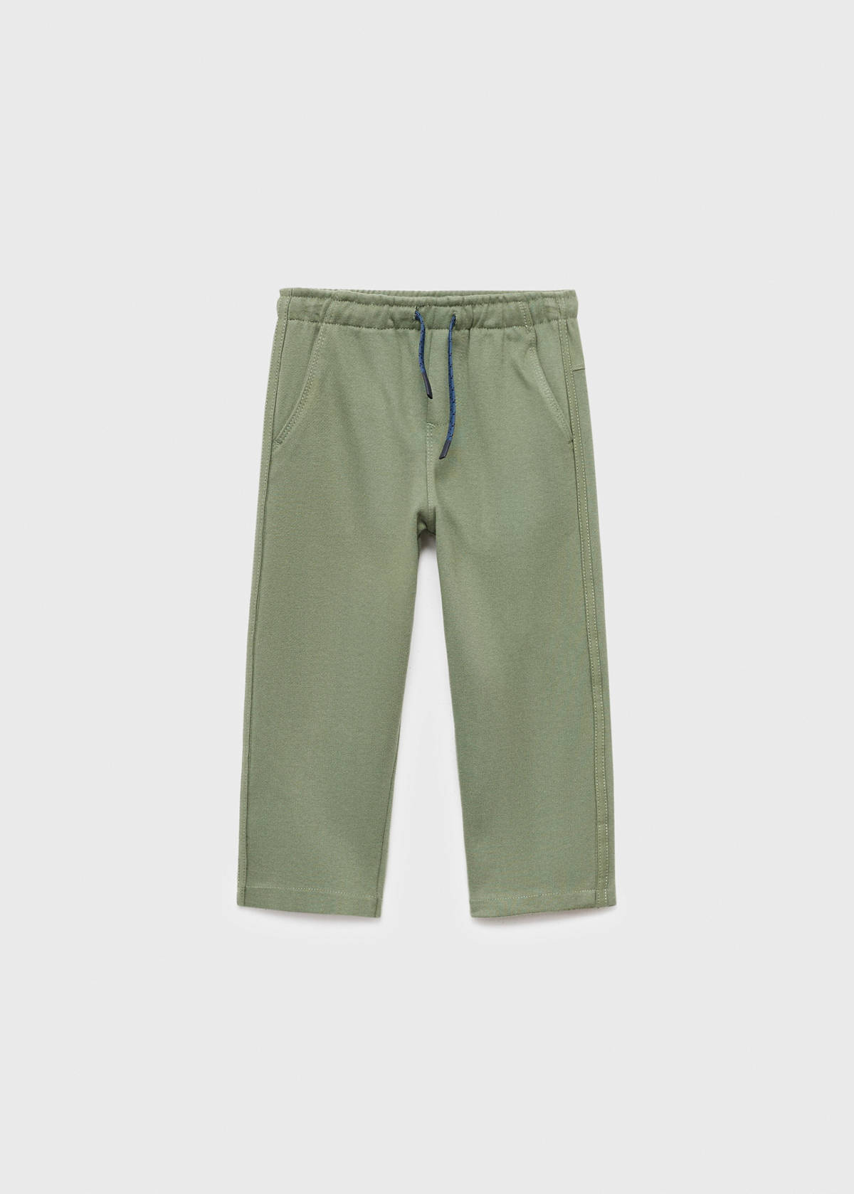 Cotton drawstring joggers — Green