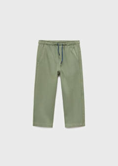 Cotton drawstring joggers — Green 2