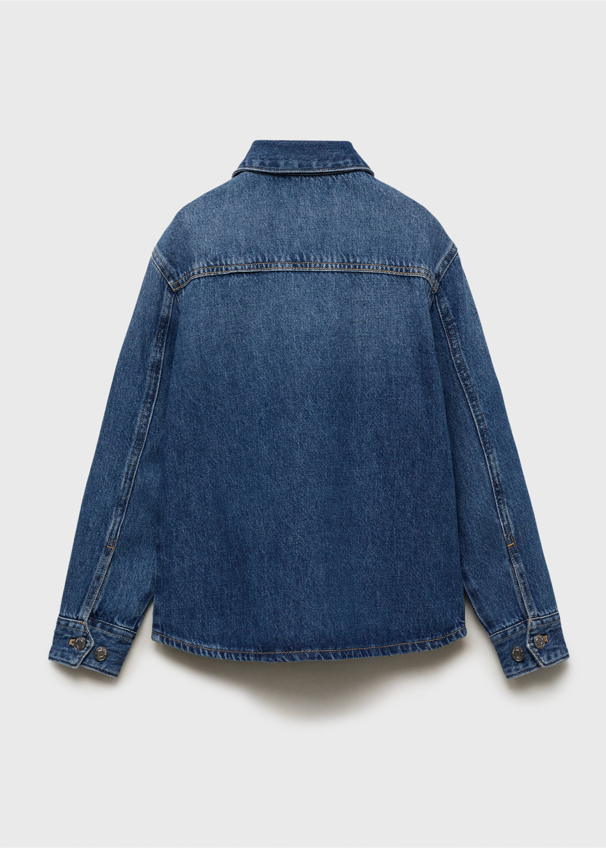 Cotton denim jacket - Reverse of the article, Dark Blue. Ref: 17075155-00.