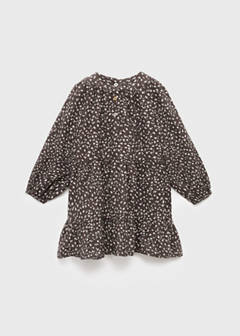 Ruffled floral dress — Chocolate 4