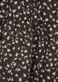 Ruffled floral dress — Chocolate 3