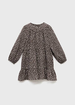 Ruffled floral dress — Chocolate 2