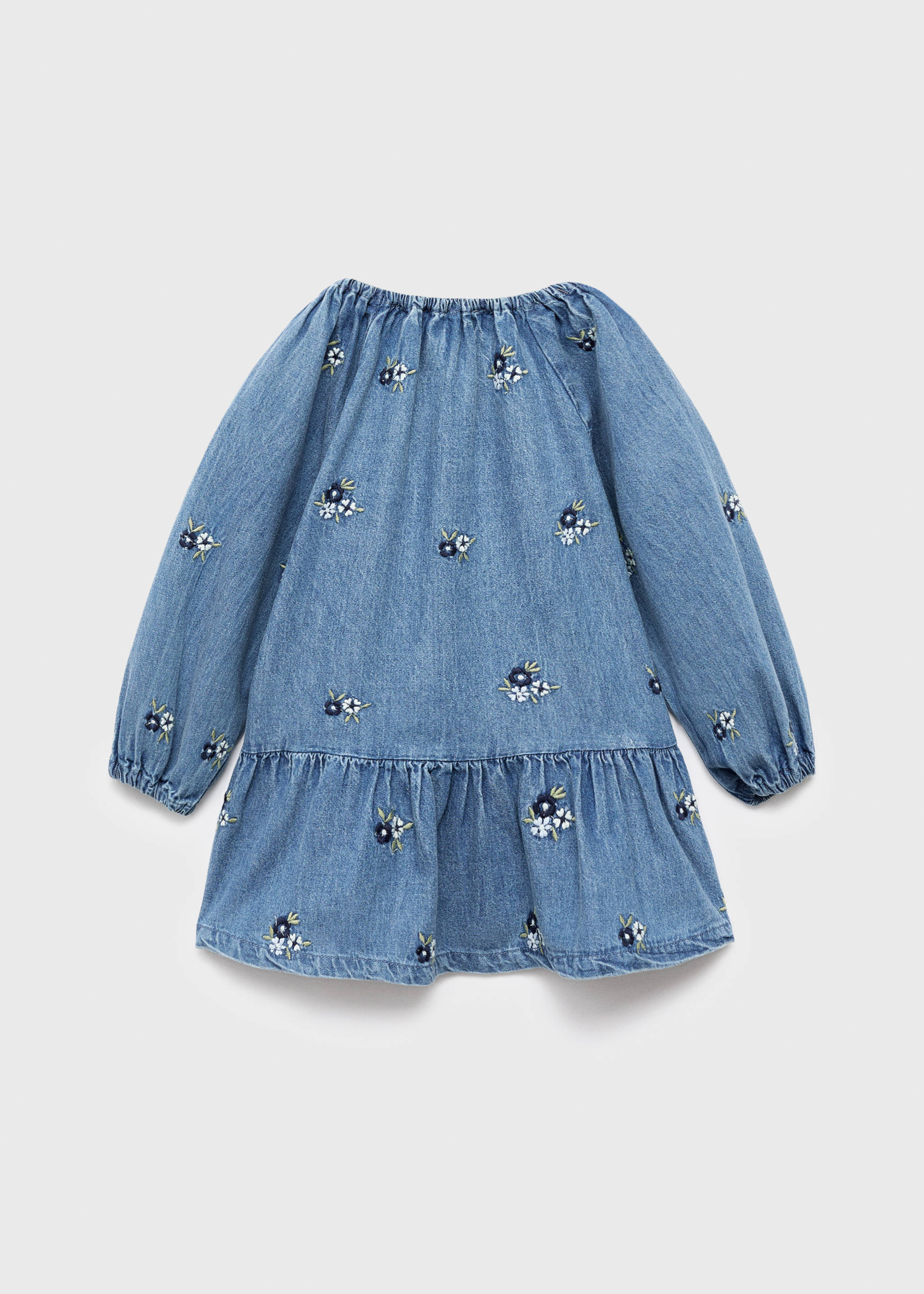 Sukienka dżinsowa z kwiatowym haftem - Tylna strona artykułu