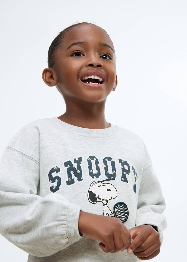 Snoopy sweatshirt dress — Light Heather Grey