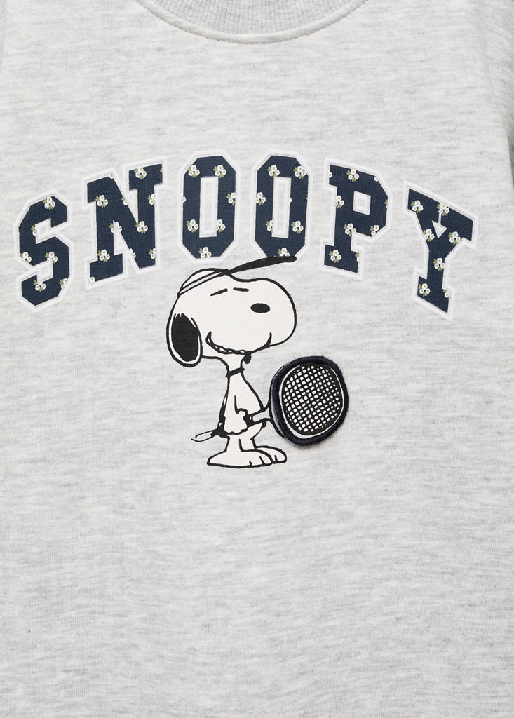 Snoopy sweatshirt dress — Light Heather Grey