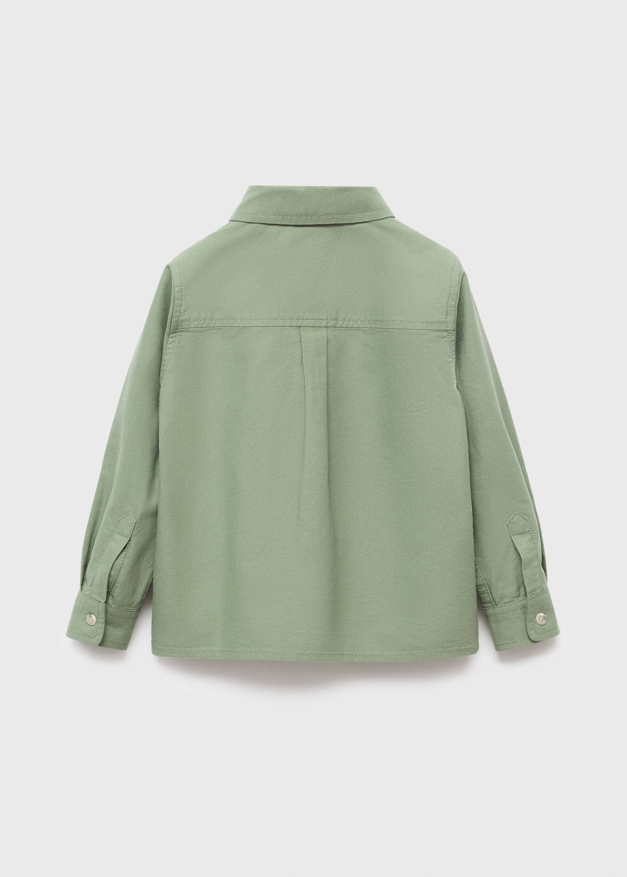 Cotton shirt with a shirt collar - Reverse of the article