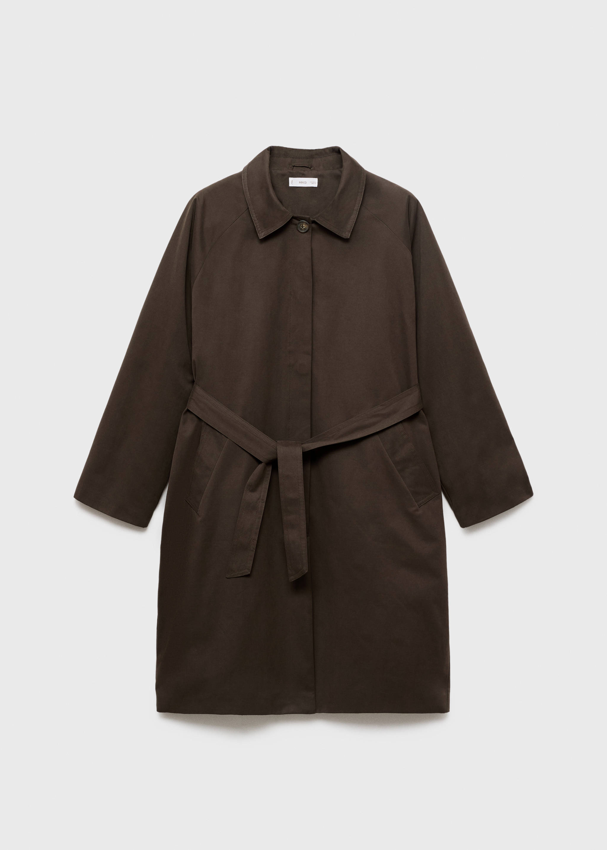 Long trench coat with printed lining - Article without model