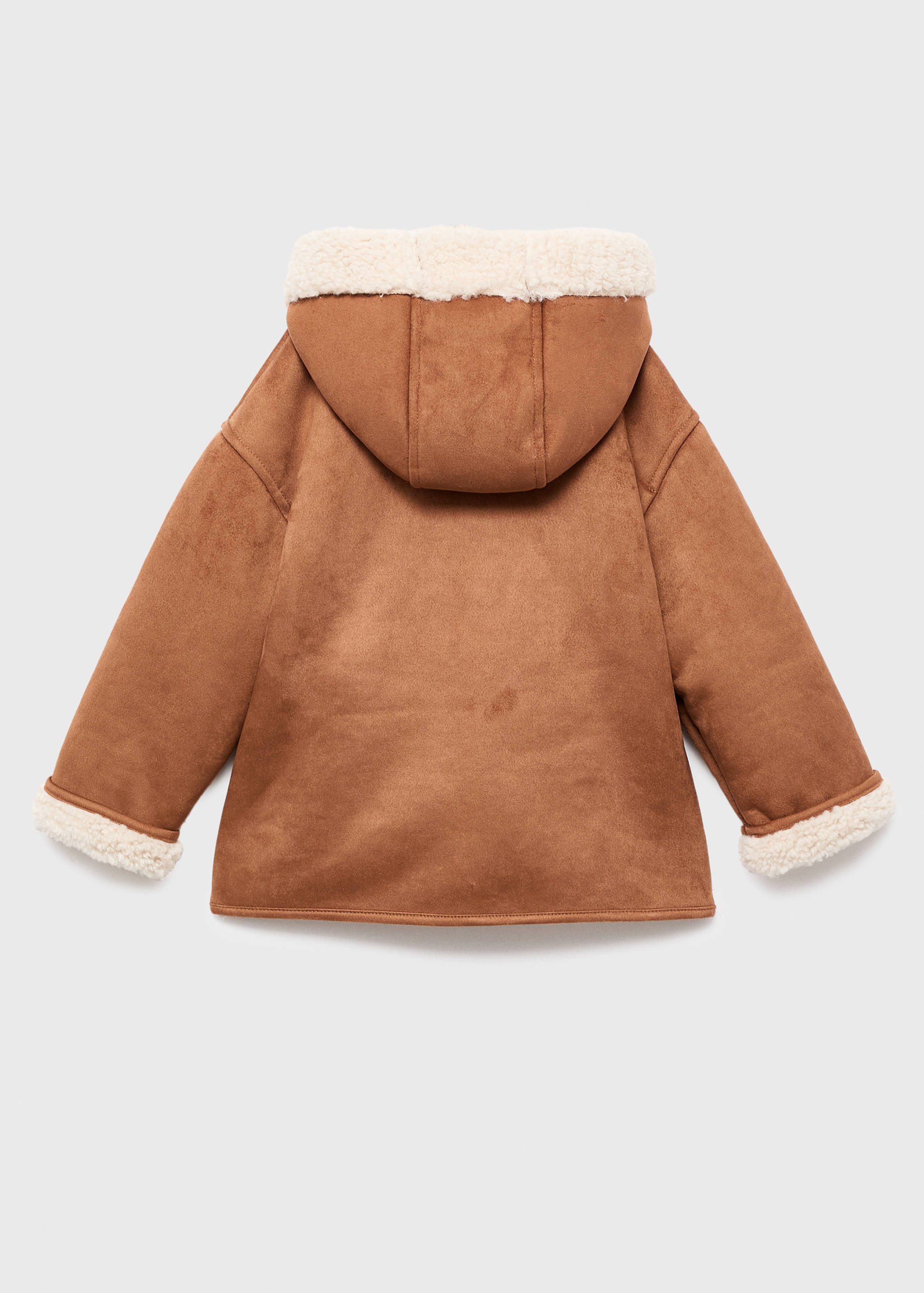 Suede effect sheepskin coat - Reverse of the article