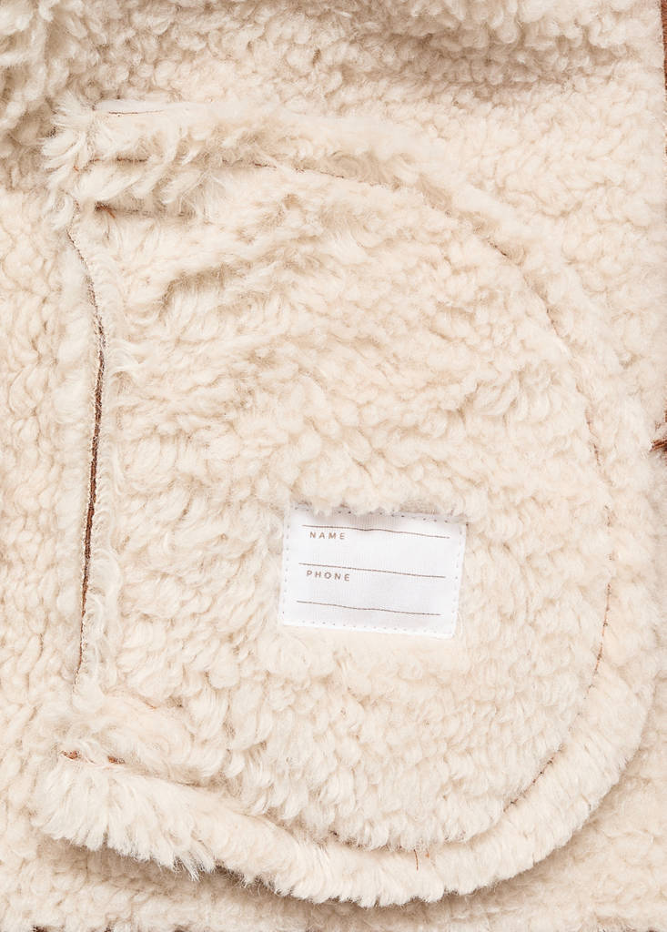 Suede effect sheepskin coat — Medium Brown