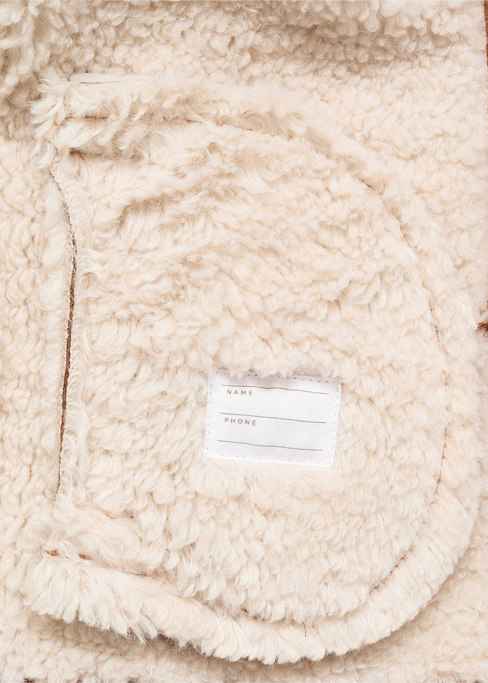 Suede effect sheepskin coat - Details of the article 0, Medium Brown. Ref: 17075785-00.