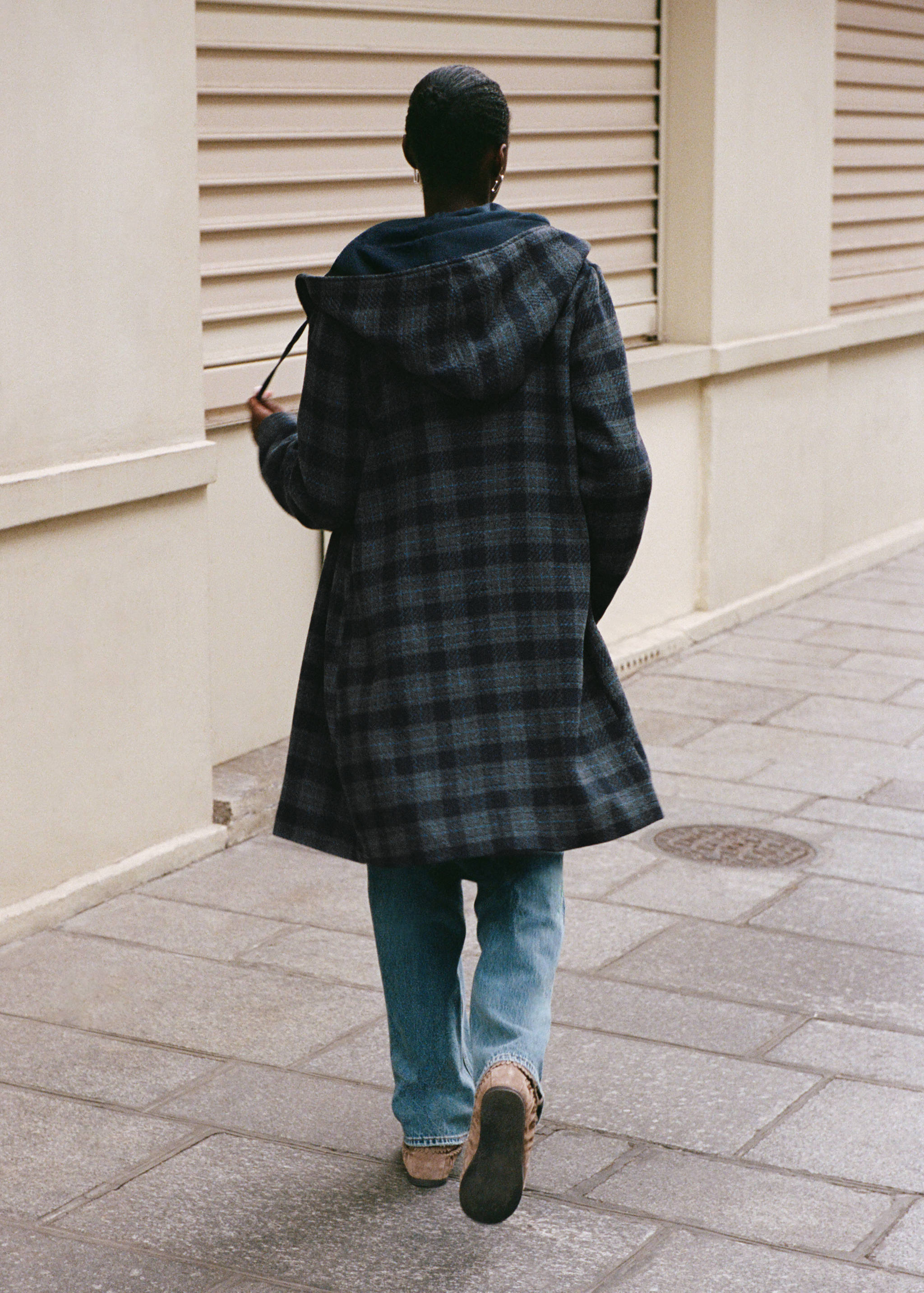 Checked-print cloth coat - Details of the article 6