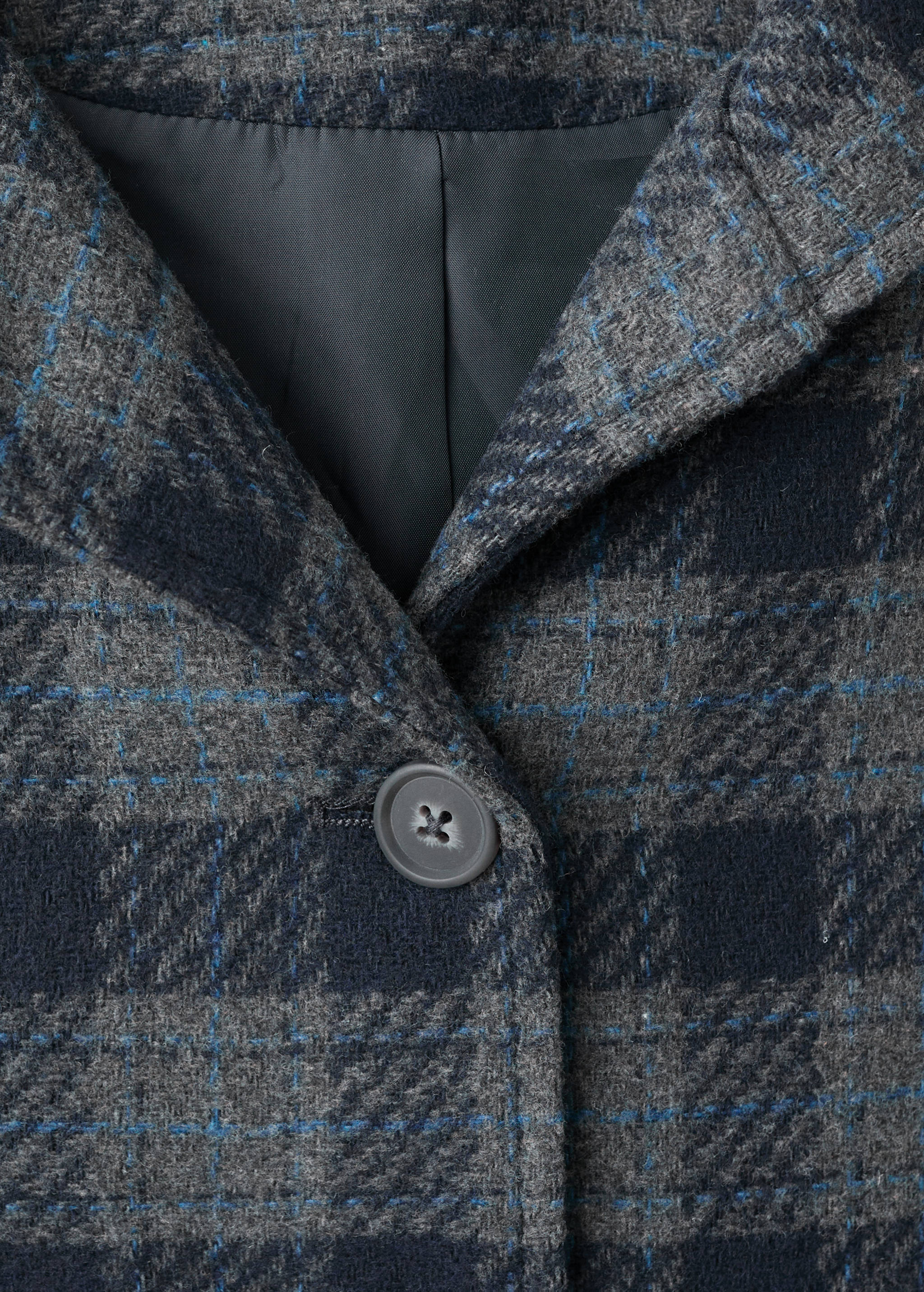 Checked-print cloth coat - Details of the article 8