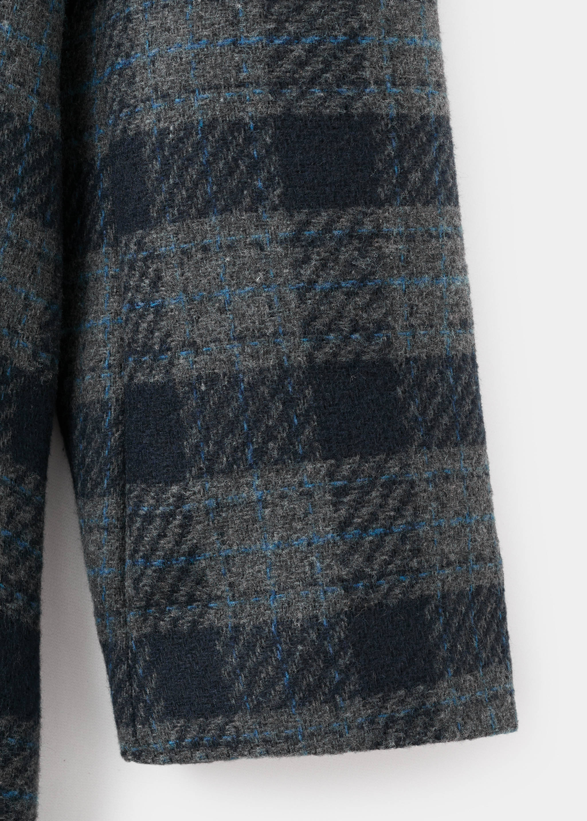 Checked-print cloth coat - Details of the article 0