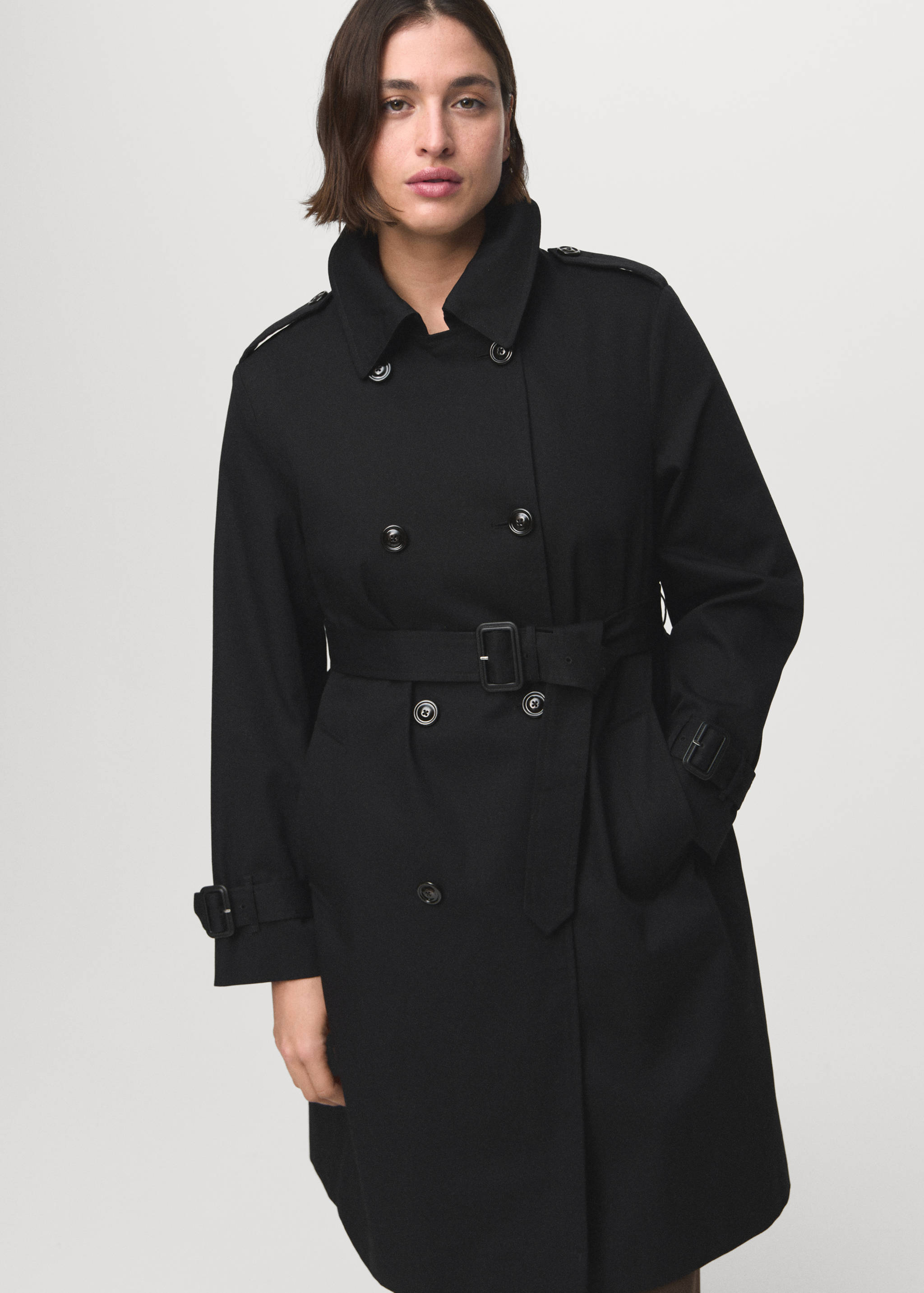 Classic trench coat with belt - Details of the article 5