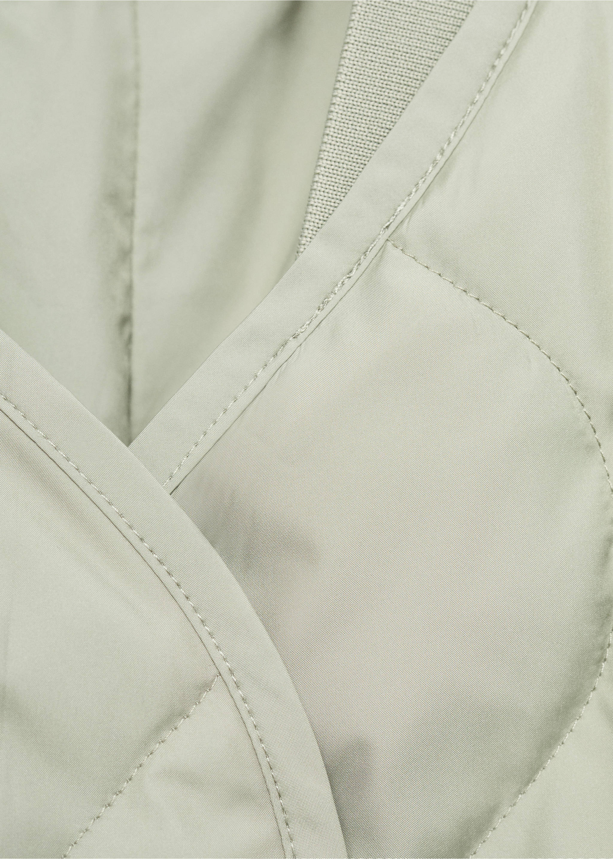 Oversized quilted anorak - Details of the article 8, Pastel Green. Ref: 17075795-00.