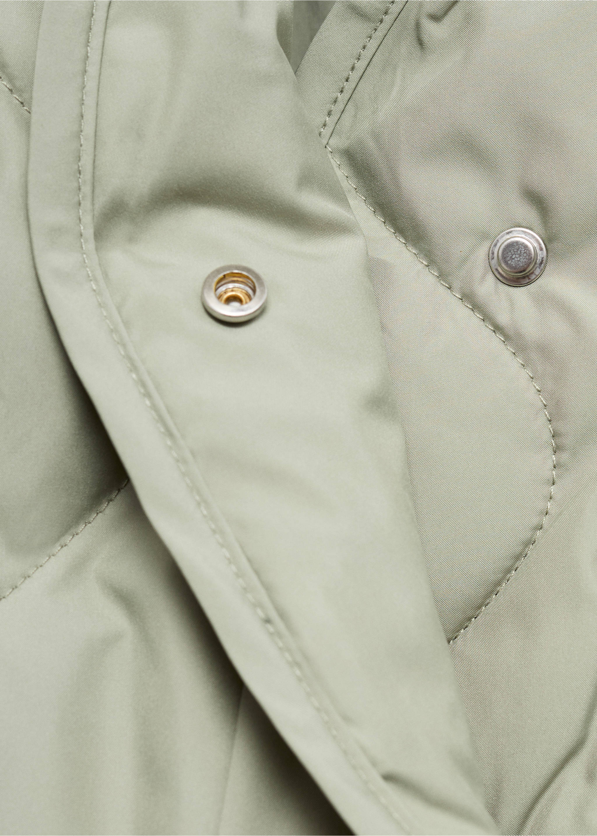 Oversized quilted anorak - Details of the article 0, Pastel Green. Ref: 17075795-00.