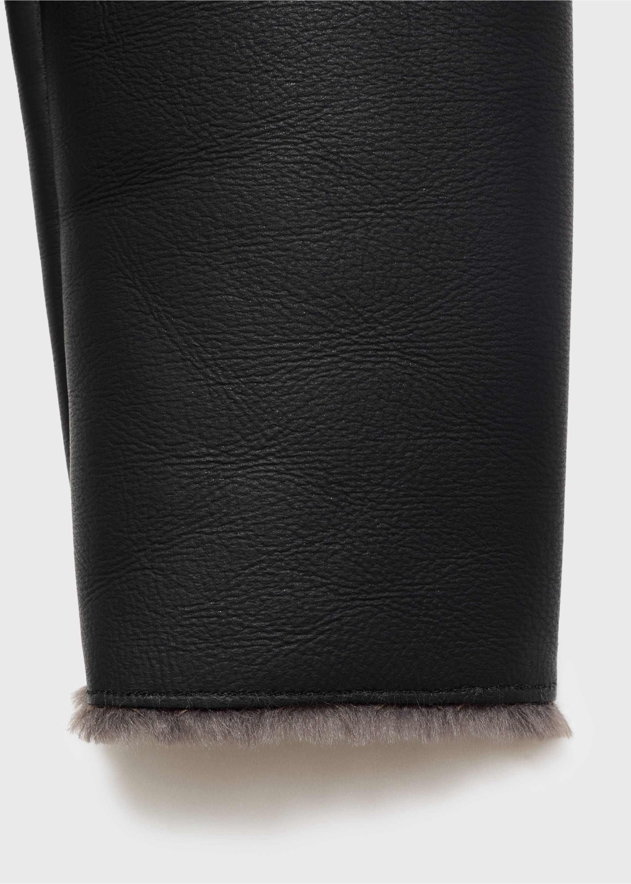 Veste biker fourrure synthétique - Détail de l'article 0, Noir. Ref: 17075796-00.